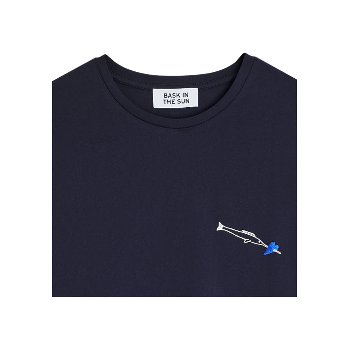 BASK IN THE SUN HEART TEE NAVY