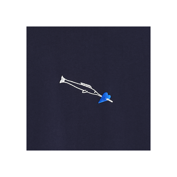 BASK IN THE SUN HEART TEE NAVY