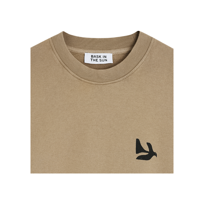 BASK IN THE SUN PEACE SWEAT ALMOND