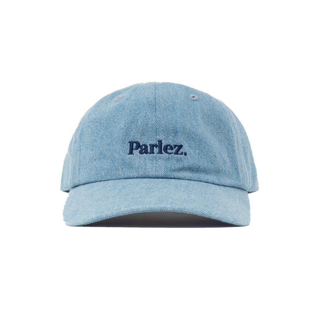 PARLEZ BOYD 6 PANEL LOW PROFILE CAP - MID INDIGO WASH